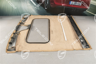Tapicerka dachu, coupé z szyberdachem, Alcantara, Sand Beige