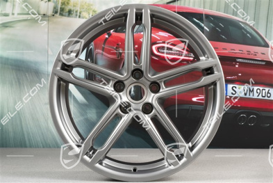 19"-inch alloy wheel set Macan Turbo, 8J x 19 ET21 + 9J x 19 ET21, Platinum satin-matt
