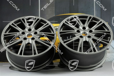 20" Felgensatz Exclusive Design, 10,5J x 20 ET71 + 9,5J x 20 ET71, für Winterbetrieb, Platinum Seidenglanz
