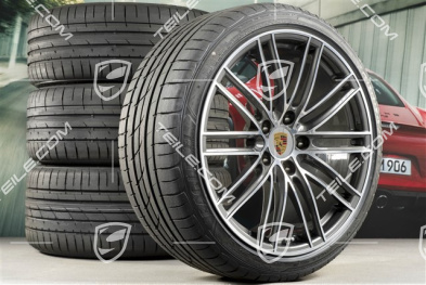 20" Turbo IV koła letnie komplet, felgi 8,5J x 20 ET57 + 10,5J x 20 ET47 + opony letnie GoodYear 235/35 ZR20 + 265/35 ZR20, z czujnikami ciśnienia