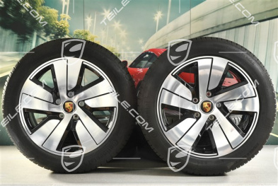 19" Taycan S Winterräder Satz, Felgen 8J x 19 ET50 + 10J x 19 ET47, Continental Winterreifen 225/55 R19 + 275/45 R19, DOT/Bj. 2021/2022, Reifenprofil 6mm