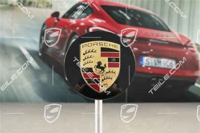 Radzierdeckel, konkav, Wappen farbig, Tiefenschwarzmetallic, für 20" Sport Classic Felgen