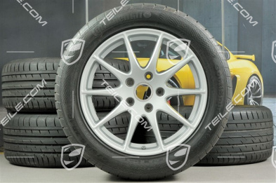18" Panamera S Sommerräder Satz, Felgen 8J x 18 ET59 + 9J x 18 ET53 + NEUE Continental  Sommerreifen 245/50 R18 + 275/45 R18