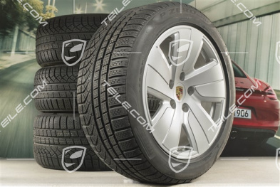 19" Taycan S winter wheel set, rims 8J x 19 ET50 + 10J x 19 ET47 + NEW Pirelli winter tyres 225/55 R19 + 275/45 R19