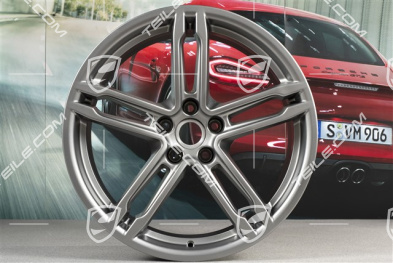 19"-inch alloy wheel set Macan Turbo, 8J x 19 ET21 + 9J x 19 ET21, Platinum satin-matt