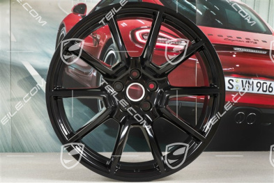 20" Komplet felg Macan SportDesign, 9J x 20 H2 ET 26 + 10J x 20 ET19, czarny wysoki połysk