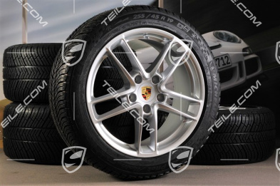 19-inch TURBO II winter wheel set, wheels 9J x 19 ET 60 + 10J x 19 ET61 + NEW tyres Michelin Pilot Alpine 3, 255/45 R19+285/40 R19, without TPM