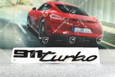 Napis "911 Turbo" czarny połysk