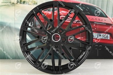 22-inch Macan RS Spyder Design wheel rim, 9J x 22 ET29, in black satin mat
