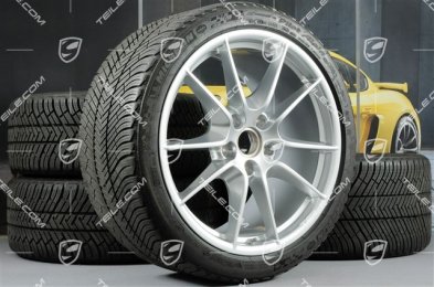 20" Komplet kół zimowych Carrera S (III), 8,5J x 20 ET51 + 11J x 20 ET70 + NOWE opony zimowe Michelin 245/35 ZR20 + 295/30 ZR20, z czujnikami ciśnienia RDK