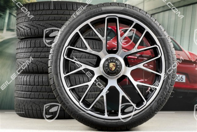 20" Turbo S central locking winter wheel set for Turbo S, wheels 8,5J x 20 ET51 + 11J x 20 ET59 + NEW Pirelli Sottozero II winter wheels 245/35 R20+295/30 R20, TPMS