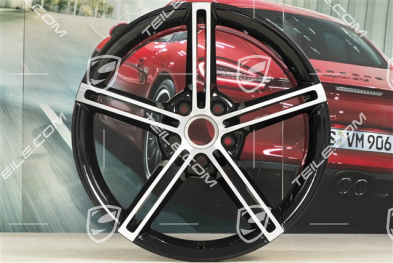 21" Wheel rim set Mission E Design, 9,5J x 21 ET60 + 11,5J x 21 ET66, black high gloss