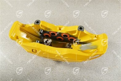 Brake caliper, PCCB, in yellow, front axle, L