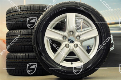18" Koła zimowe Cayenne S III, 4x felgi 8 J x 18 ET 53 + 4x opony zimowe Pirelli 255/55 R18, z czujnikami ciśnienia RDK
