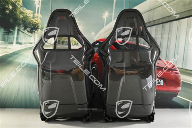 Sportschalensitze, klappbar, Leder/Alcantara, Schwarz, L+R