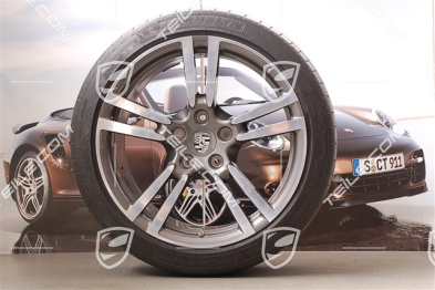 20" komplet kół letnich Turbo II, felgi 9,5 J x 20 ET 65 + 11 J x 20 ET 68 + opony 255/40 ZR 20 + 295/35 ZR 20, RDK