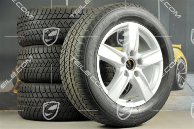 18" Koła zimowe Cayenne S III, felgi 8 J x 18 ET 53 + NOWE opony zimowe Michelin 255/55 R 18 109V XL M+S, bez czujników ciśnienia RDK