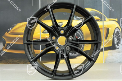 20-inch Carrera S IV wheel rim set, 8,5 J x 20 ET49 + 11,5 J x 20 ET76, in black satin matt
