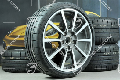 20-inch Carrera Classic summer wheels set, rims 8J x 20 ET57 + 10J x 20 ET45 + Pirelli summer tires 235/35 ZR20 + 265/35 ZR20, with TPMS