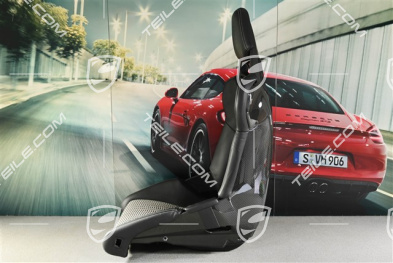 Schalensitz GT3RS / GT2RS, Carbon, Leder, Schwarz, ohne Schinen, L