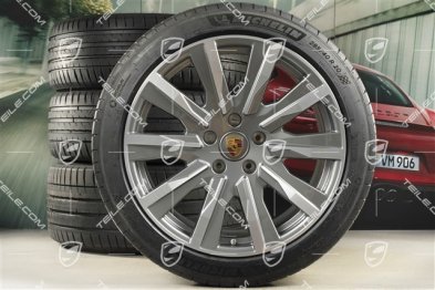 20" Taycan Tequipment Design Sommerräder Satz, Felgen 9J x 20 ET54 + 11J x 20 ET60 + NEUE Michelin Sommerreifen 245/45 R20 + 285/40 R20