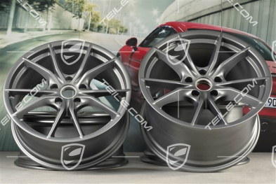 20" komplet felg Carrera S IV, Felgi 8,5 J x 20 ET49 + 11,5 J x 20 ET56, platynowy półmat satyna