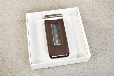 Etui na kluczyk skórzane, Marsala Red