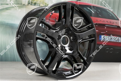 19" Felga Panamera Design, 10J x 19 ET61, czarny wysoki połysk