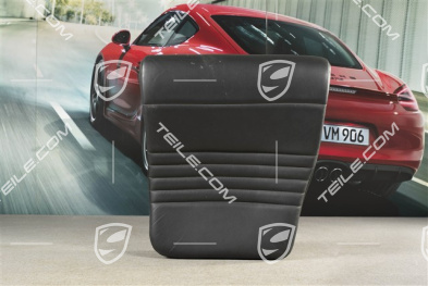 Back seat lower / cushion, Cabrio, leather, Black, R