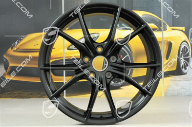 20-inch Carrera S IV wheel rim set, 8,5 J x 20 ET49 + 11,5 J x 20 ET76, in black satin matt