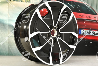 20-inch wheel rim Taycan Turbo Aero Design, 9J x 20 ET54, black high gloss + glossy Surface