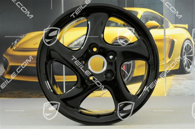 18" Felge Turbo Look I , 9J x 18 ET52, schwarz hochglanz