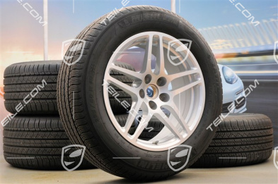 18" "Macan S" koła całoroczne komplet, felgi 8J x 18 ET21 + 9J x 18 ET21, opony wielosezonowe 235/60 ZR 18 + 255/55 ZR 18, z czujnikami ciśnienia RDK