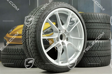 20" Komplet kół zimowych Carrera S (III) , felgi 8,5J x 20 ET51 + 11J x 20 ET52 + NOWE opony zimowe Michelin 245/35 ZR20 + 295/30 ZR20, z czujnikami ciśnienia
