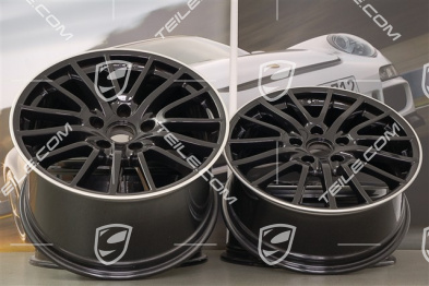 19" Komplet felg SportDesign, 8J x 19 ET57 + 11J x 19 ET51, czarno-srebrne