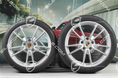 19-/20-inch Carrera winter wheel set, wheel rims 8,5J x 19 ET52 + 11J x 20 ET66 + Continental winter tyres 235/40 R19 + 295/35 R20, with TPMS