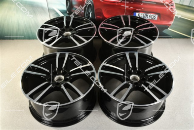 21" Felgensatz Cayenne Turbo, 11J x 21 ET49 + 9,5J x 21 ET46, schwarz hochglanz