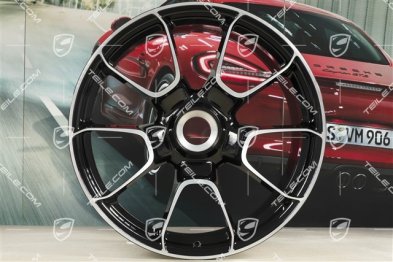 20"+21" Turbo S Exclusive Design Felgensatz, 9,5J x 20 ET44 + 12J x 21 ET70, Schwarz Hochglanz