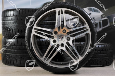 19" komplet kół zimowych Turbo, felgi 8,5Jx19 ET56 + 11J x 19 ET51 + NOWE opony zimowe 235/35R19 + 295/30R19, z czujnikami ciśnienia