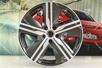 22" Macan Exclusive Design Felgensatz, 9J x 22 ET29 + 11J x 22 ET47, Turbonite
