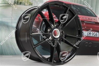 19+20" komplet felg Carrera, felgi: przednie 8,5J x 19 ET52 + tylne 11J x 20 ET66, czarny wysoki połysk