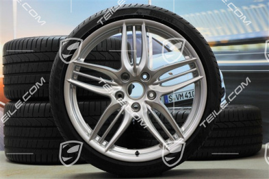 20" SportDesign Sommerräder Satz, Felgen 8,5J x 20 ET51 + 11J x 20 ET70 + NEUE Pirelli P Zero Sommerreifen 245/35 Z20 + 295/30 Z20, ohne RDK-Sensoren