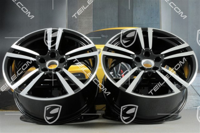 21" Felgensatz Turbo II, 10J x 21 ET50, schwarz hochglanz