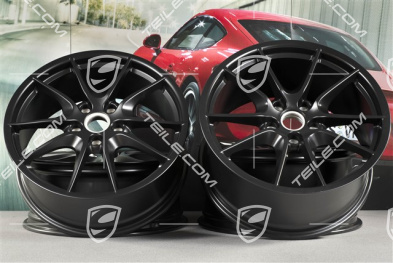 20" Felgensatz, Carrera S III, 8J x 20 ET57 + 9,5J x 20 ET45, schwarz seidenmatt