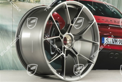 20"+21" GT3 komplet felg, 9,5J x 20 ET46 + 12J x 21 ET45, ciemny srebrny / darksilver