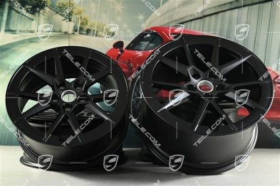 20+21" Carrera S komplet felg, 8,5J x20 ET50 + 11,5J x 21 ET79, czarny satynowy półmat