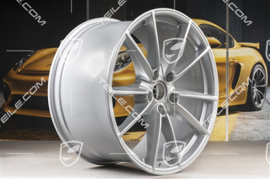 20+21" Komplet felg Carrera S, felgi: przednie 8,5J x 20 ET53 + tylne 11,5J x 21 ET67, srebrny brylantowy chrom