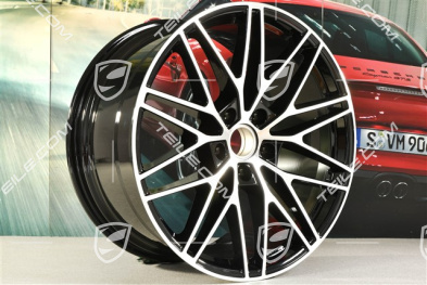 21" Felga Cayenne RS Spyder Design, 11J x 21 ET58, czarny wysoki połysk