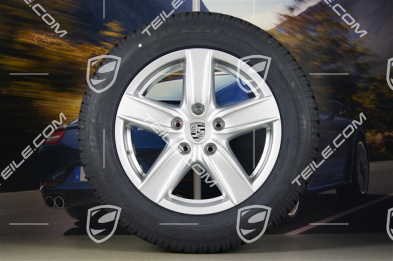 18" Cayenne S III Winterräder Satz, 4x Felgen 8 J x 18 ET 53 + 4x Dunlop Winterreifen 255/55 R 18 109V XL M+S, mit RDK-Sensoren