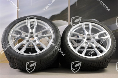 19" Winterräder Satz Boxster S, 8J x 19 ET57 + 9,5J x 19 ET45, Continental WinterContact Winterreifen 235/40 R19 + 265/40 R19, DOT 2012, ohne RDK-Sensoren